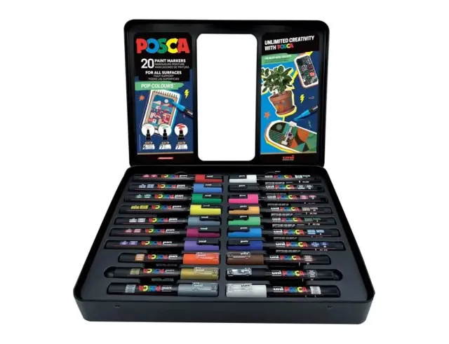 Σετ Ζωγραφικής Uni Posca Pop Colours - 20 τεμάχιαPC METAL POP_20P 2