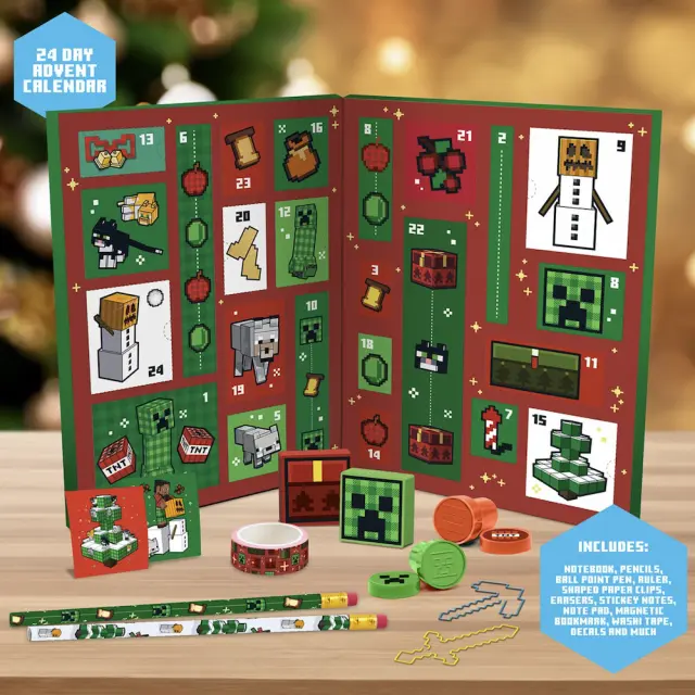 Minecraft Stationery 24 Days Advent Calendar - Toys