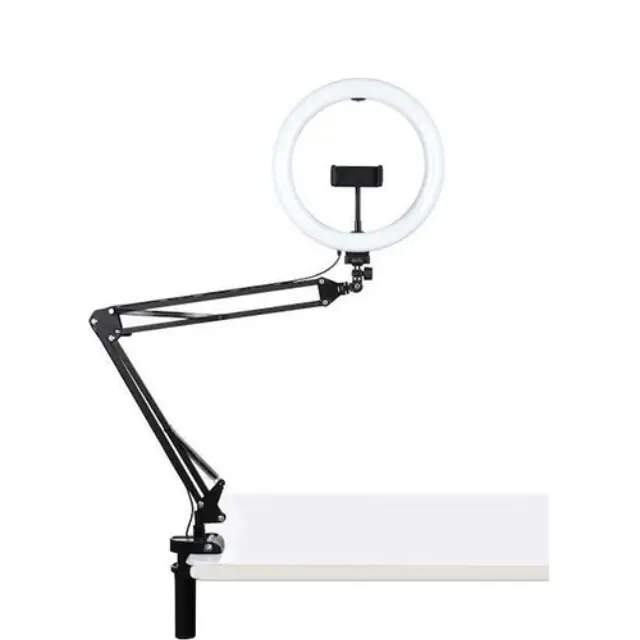 Puluz Ring Light LED Ring Light PKT3090B 26cm με Επιτραπέζια Βάση Στήριξης και Βάση για Κινητό 2