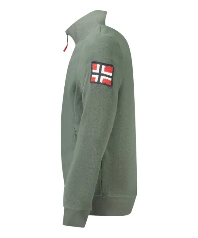 Norway Nautical School - Ανδρική Ζακέτα Φούτερ Fleece 859532-ARMY Χακί 3