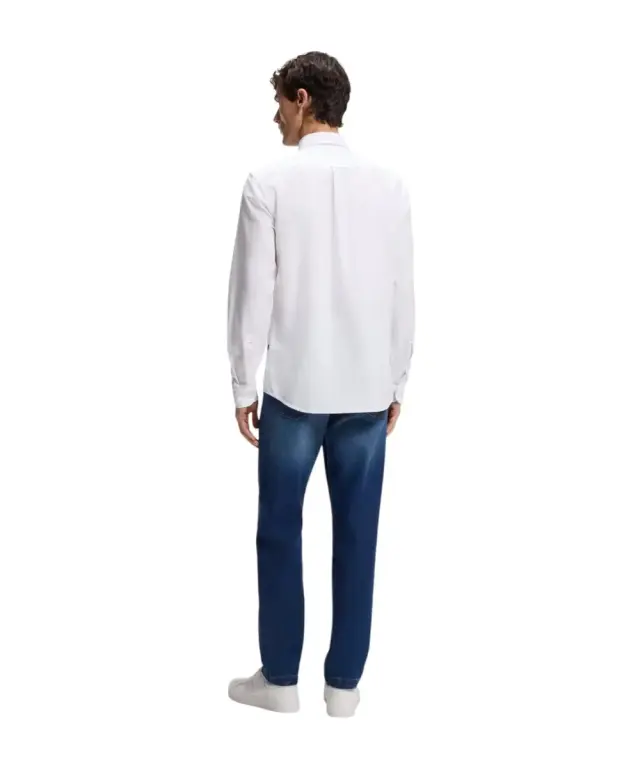 Hugo Boss - Ανδρικό Πουκάμισο Rickert_M Oxford Cotton 50519707-100 Λευκό 3