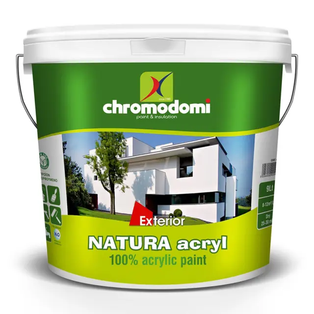 CHROMODOMI ΛΕΥΚΟ ΑΚΡΥΛΙΚΟ ΧΡΩΜΑ ΚΑΛΗΣ ΠΟΙΟΤΗΤΑΣ – NATURA ACRYL 750ML
