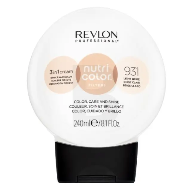 Revlon Professional Nutri Color Filters 3in1 Cream nourishing mask with coloured pigments to refresh your colour 931 Light Beige 240 ml