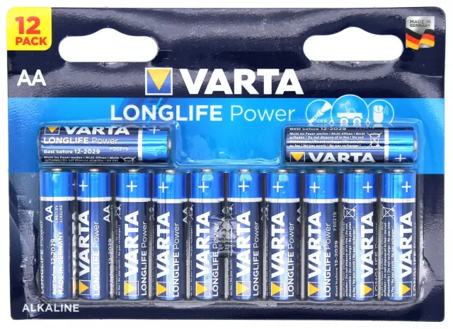 VARTA Longlife Power AA αλκαλικές μπαταρίες 1.5V 12τμχ