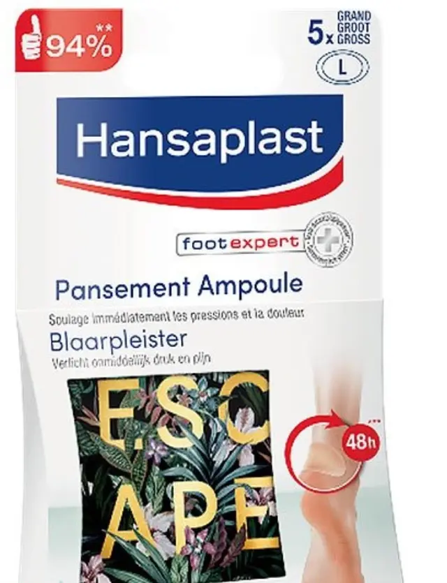 Hansaplast SOS Επιθέματα για Φουσκάλες Μεγάλα Κατάλληλα για Χρήση σε Οποιοδήποτε Σημείο του Ποδιού, 5τεμ