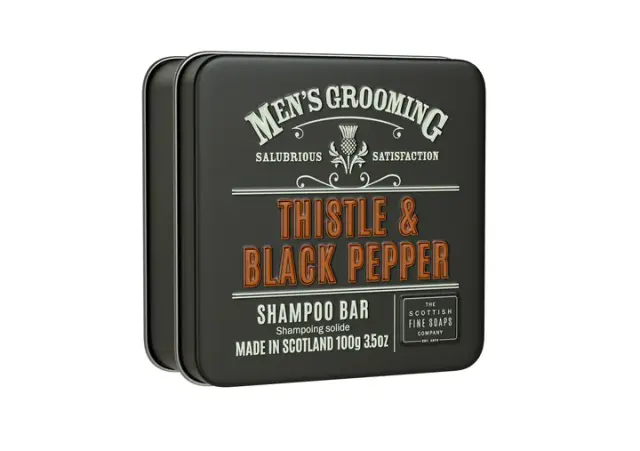 The Scottish Fine Soaps Men’s Grooming THISTLE & BLACK PEPPER Shampoo Σαμπουάν σε μορφή μπάρας