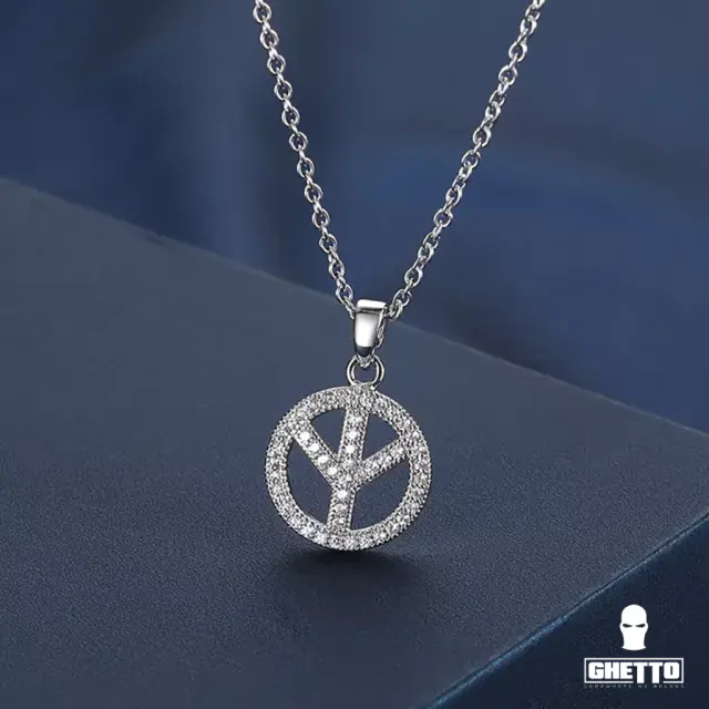 Ghetto Jewelry Peace And Love Pendant Necklace 3