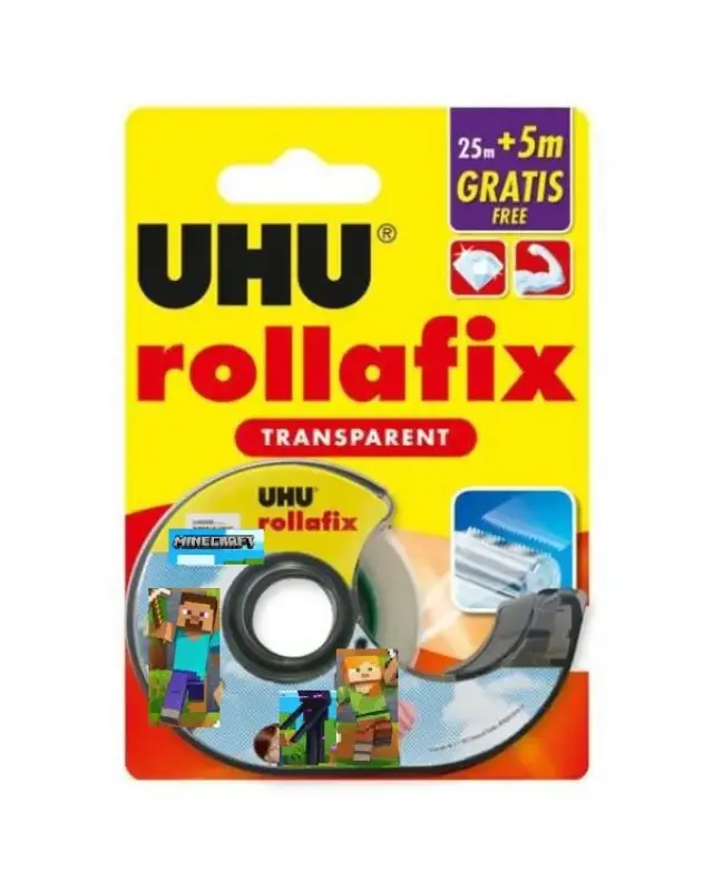 UHU Βάση με Σελοτέιπ Rollafix 25m+5m Mindkraft