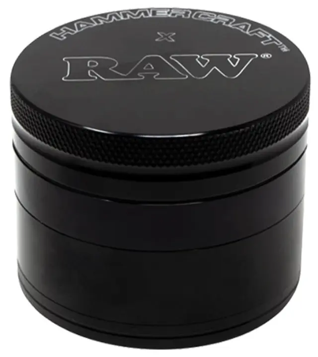 Hammercraft X RAW Grinder Τρίφτης Αλουμινίου Small 51mm - 4 Parts Black