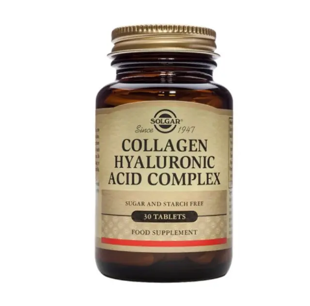 SOLGAR Collagen Hyaluronic Acid Complex 120mg 30 Ταμπλέτες