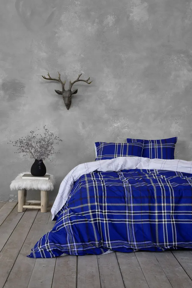 Nima Home Σετ Σεντόνια Μονά - Kester Blue Μπλε, Γκρι