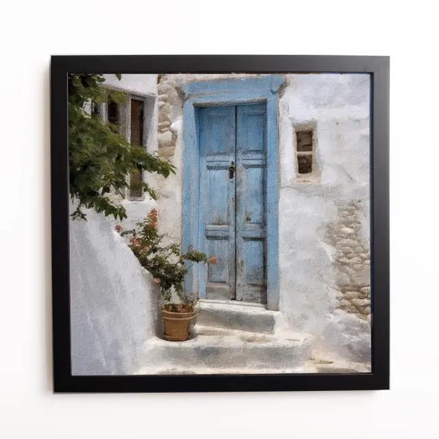 Θέμα (island 2 ) 1 Κάδρο 37x37cm κορνίζα ξύλινη χρώμα μαυρο θέμα με πλαστικοποίηση (Κ 2033/69+2 island)