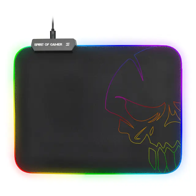 Spirit Of Gamer RGB Gaming Mouse Pad Medium Black
