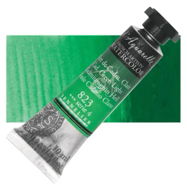 Χρώμα Ακουαρέλας Sennelier l Aquarelle Σωληνάριο 10ml - 823 Cadmium Green Light
