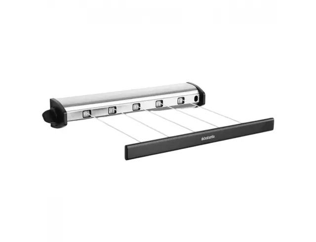 Πτυσσόμενη Επιτοίχια Απλώστρα Brabantia Pull-Out Clothes Line με συνολική επιφάνεια απλώματος 22m και διαστάσεις 48.3x8x7.6cm - Matt Steel080.3857/66