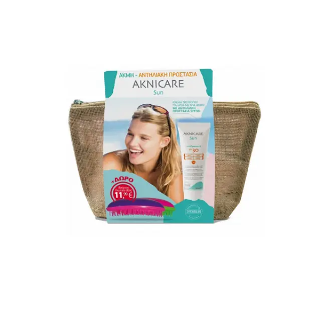 Synchroline Aknicare Sun Spf30, 50ml + Dessata Βούρτσα Μαλλιών