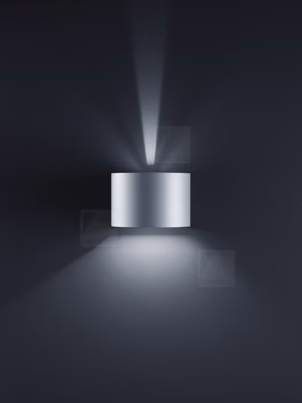 Απλίκα Τοίχου LED SIRI44-R Silver Grey Direct/Indirect IP54 7W Ασημί Γκρί