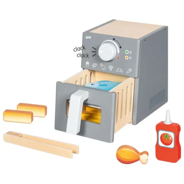 Goki Ξύλινο Airfryer με Αξεσουάρ Παιχνιδιού (3+ ετών) 51430