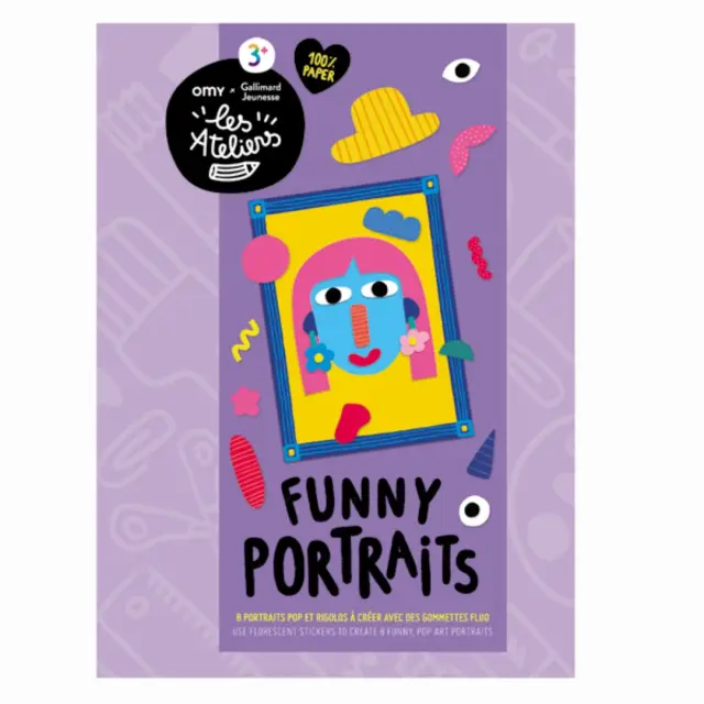 Les Ateliers Δημιουργώ Πορτρέτα με Αυτοκόλλητα - Funny Portraits (3+ ετών) 18481
