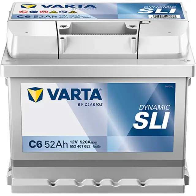 VARTA SILVER dynamic ΔΕΞ. ΜΠΑΤΑΡΙΕΣ C6 (52Ah/520A) 207x175x175