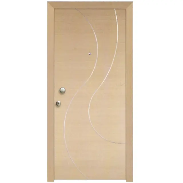 Θωρακισμένη πόρτα Δρυς με inox / KP110 2