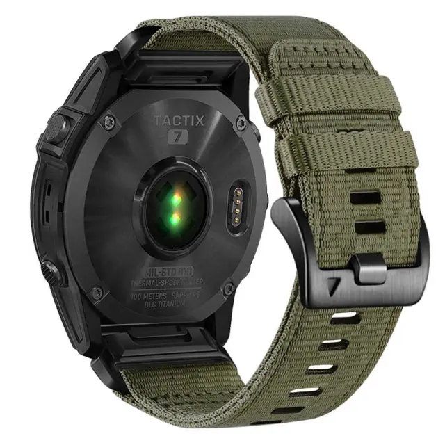 Techsuit - Watchband QuickFit 26mm (W070) - Garmin Fenix 5X/5X Plus/6X/6X Pro/7X/8/8 Pro/9/9 Pro (51mm) - Camo Green 2