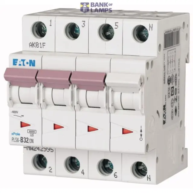 Miniature circuit breaker (MCB), 32 A, 3p+N, characteristic: B