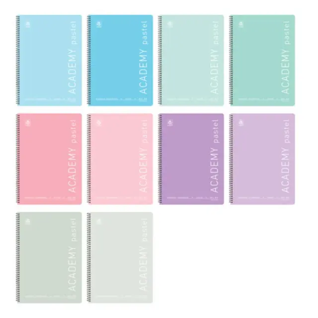 Τετράδιο Σπιράλ Α4 Academy Pastel 2 Θεμάτων / 4542-35 (Typotrust)