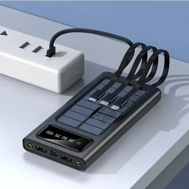 Andowl Ηλιακό Power Bank 12000mAh Μαύρο Q-CD281 2