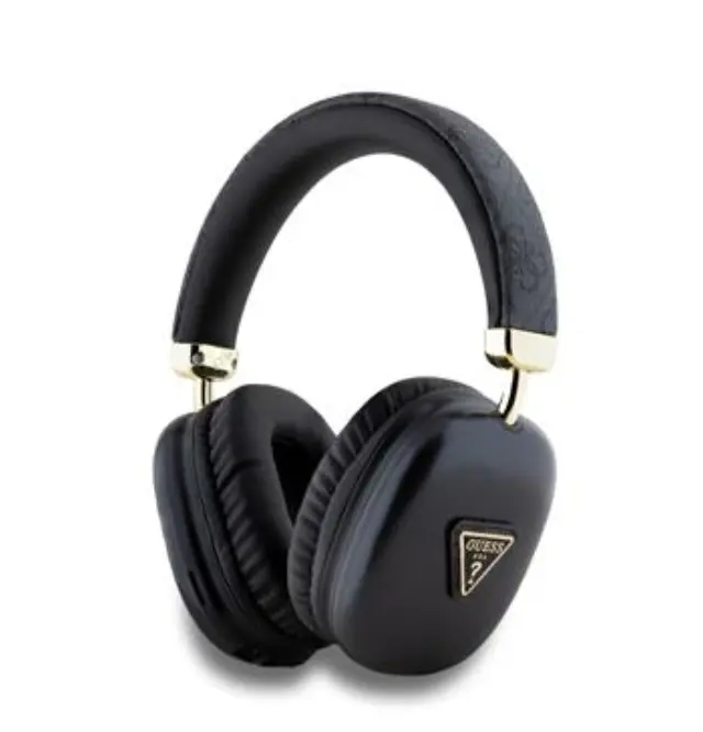 Guess PU Leather 4G Triangle Logo Wireless Headphone Black