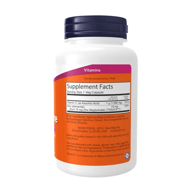 Now Foods C-1000 Zinc Immune 2