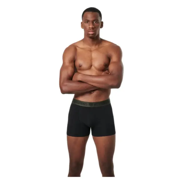 Antetokounbros Ανδρικό Μπόξερ AB - Διπλό Πακέτο, Χρώμα Μαύρο-Χακί - S 2