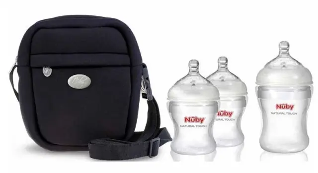 Σετ θερμοτσάντα με 3 μπιμπερό για +0 μηνών Nuby ntvp29 048526670161