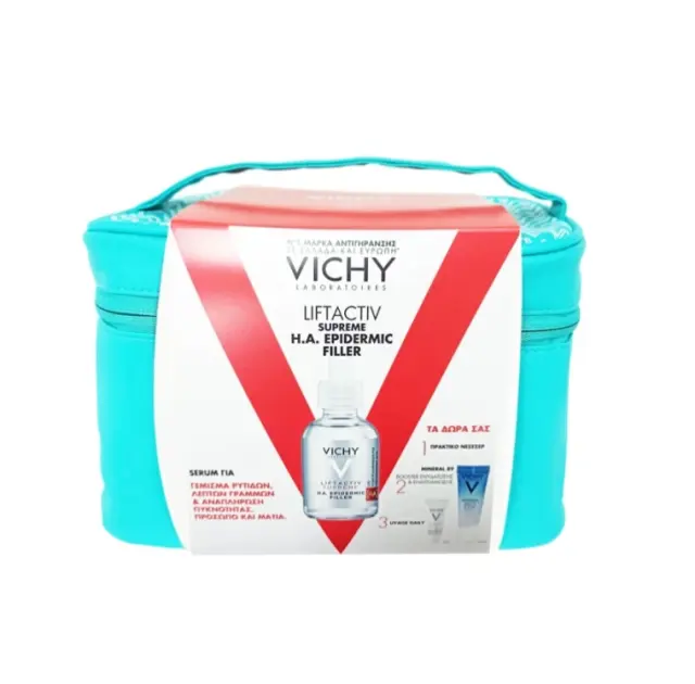 Vichy Set Liftactiv Supreme H.A. Epidermic Filler 30ml + Δώρο Capital Soleil SPF50 Uv-Age Daily 3ml + Mineral 89 10ml + Νεσεσέρ 1τμχ