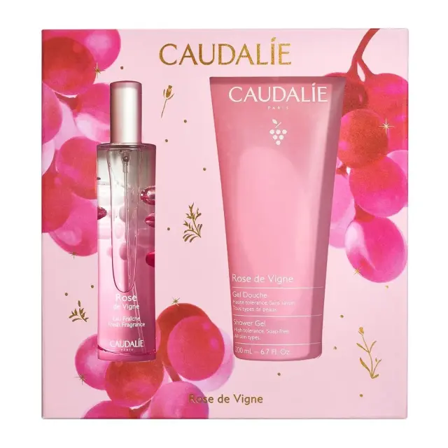 CAUDALIE Rose de Vigne Fragrance Gift Set, Άρωμα Rose de Vigne 50ml & Αφρόλουτρο 200ml