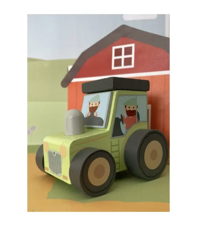 Τρακτέρ push & pull Farmyard Orange Tree Toys 2