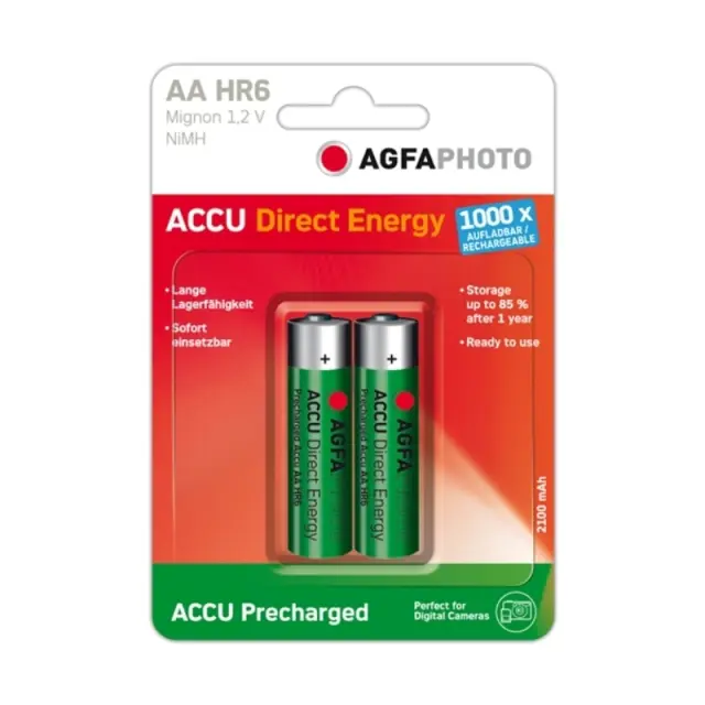 Agfa Μπαταρία Επαναφορτιζόμενη ΗR06 (AA) Blister 2 Τεμαχίων