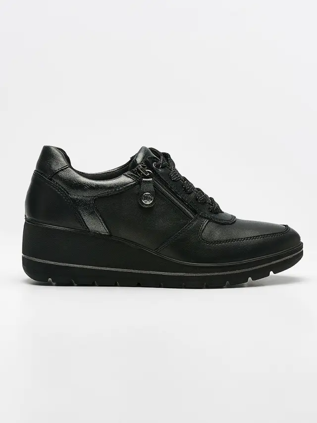 Imac Sneakers Γυναικείο δέρμα Μαύρο IMA/655740 NERO 3