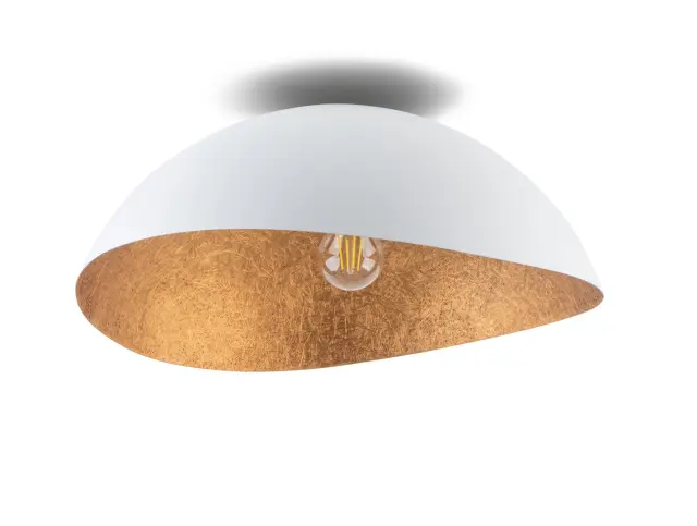 Solaris pl Medium καμπάνα ασύμμετρη φωτιστικό οροφής Άσπρο/Χάλκινο