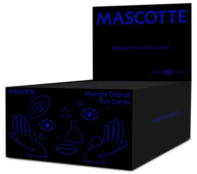Χαρτάκια Mascotte Original Midnight King Size Slim με Τζιβάνα - 34φ. 3