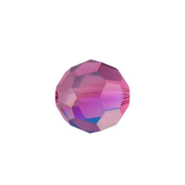 Swarovski 5000 Faceted Round Fuchsia AB 6mm - 10τεμ