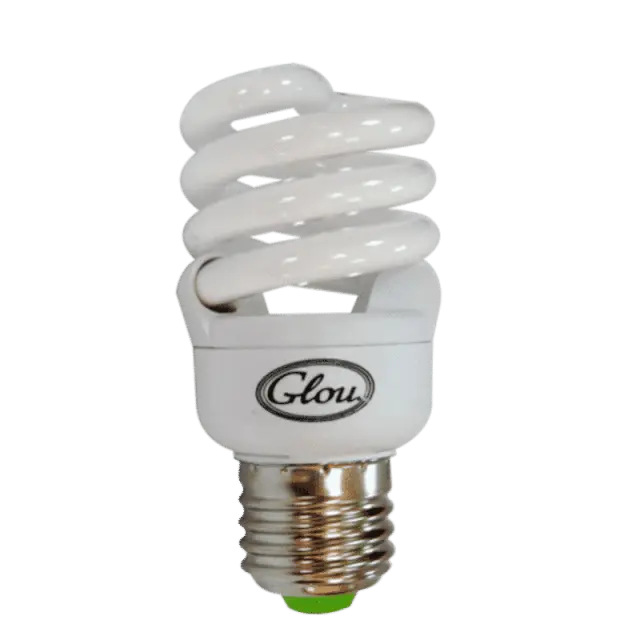 GLOU, Λάμπα Οικονομίας Full Spiral T2 15W 12V E27 DC 2700K