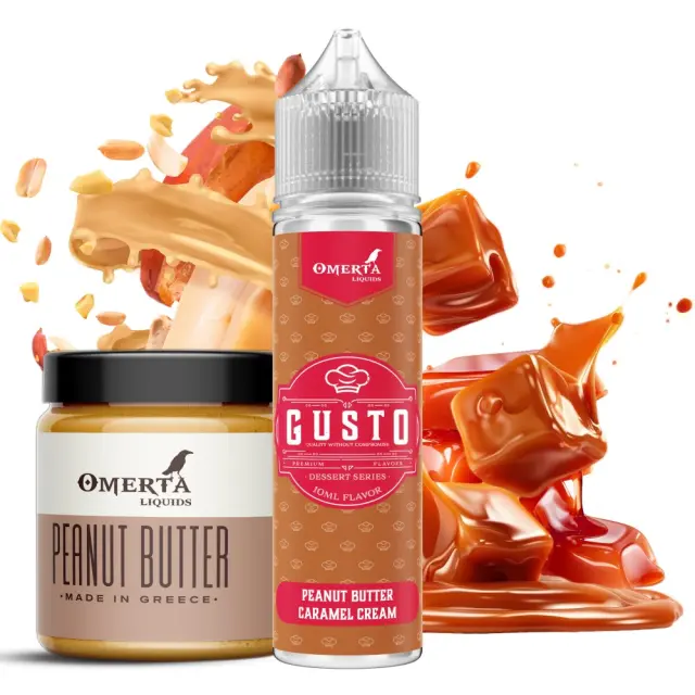 Gusto by Omerta Flavor Shots Peanut Butter Caramel 10ml to 60ml
