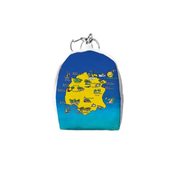 Πορτοφόλι Souvenir μπρελόκ mini - Σετ 10pcs - PVC - Thassos - 7*9*4.5cm - 871794