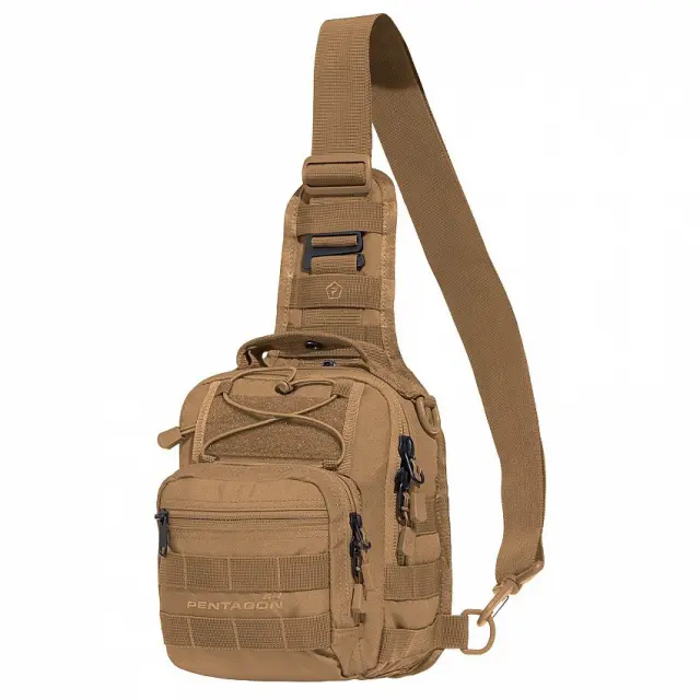 Pentagon UCB 2.0 7lt-Τσαντάκι Στήθους-Ώμου 7 Λίτρων - 03-Coyote-Καφέ