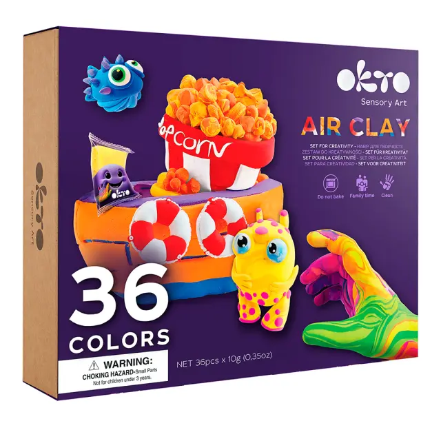 Okto DIY Δημιουργικό Sensory Σετ με Πηλό 36 Χρώματα (5+ ετών) 70149