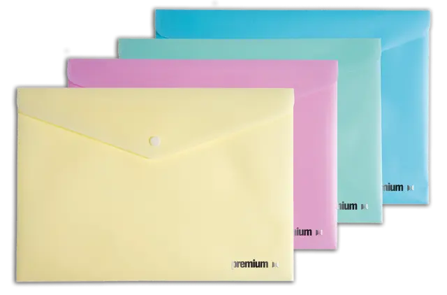 Φάκελος με κουμπί Α4 Premium Pastel - Γαλάζιο / 36370 (A & G)