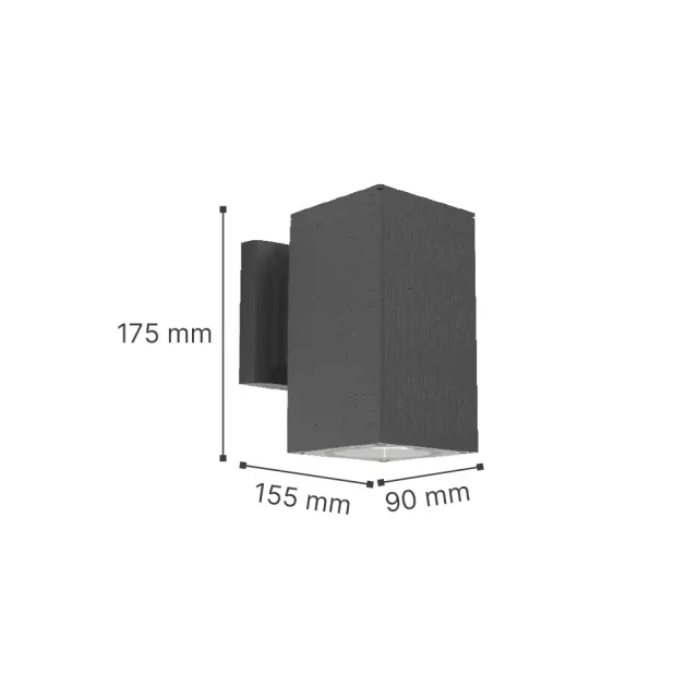 it-Lighting Elarbee E27 Outdoor Wall Lamp with Up or Down light Grey (80203834) 2