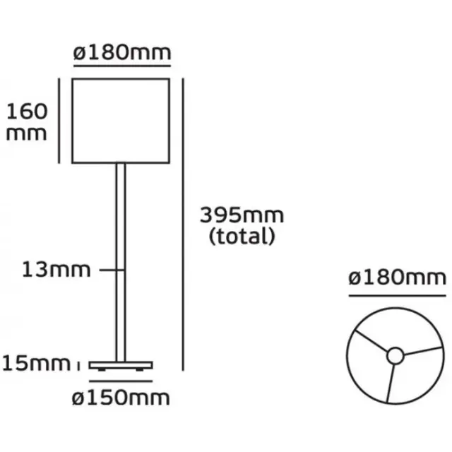 VK Lighting Πορτατίφ με Ροζ Καπέλο και Λευκή Βάση 61171-235648 2