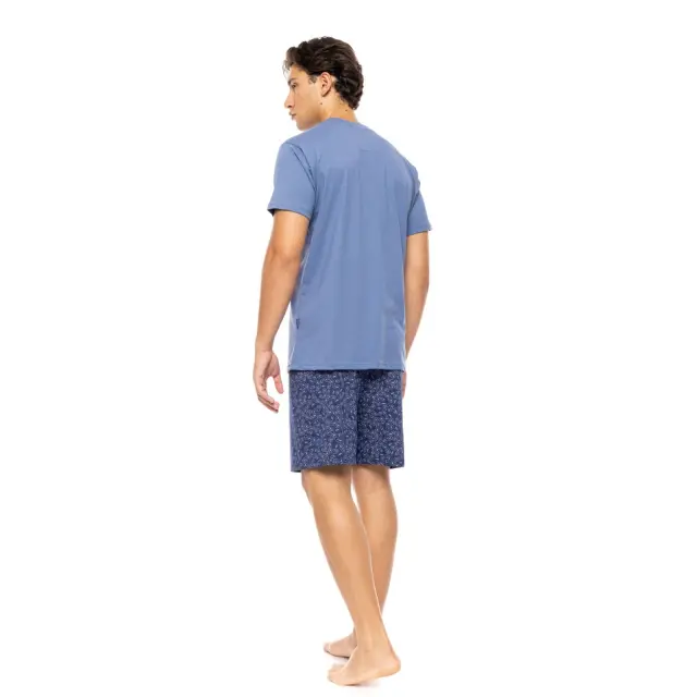 Ανδρική Πυτζάμα S-M577 Midnight Paisley Cosmos Blue Ulisse 3